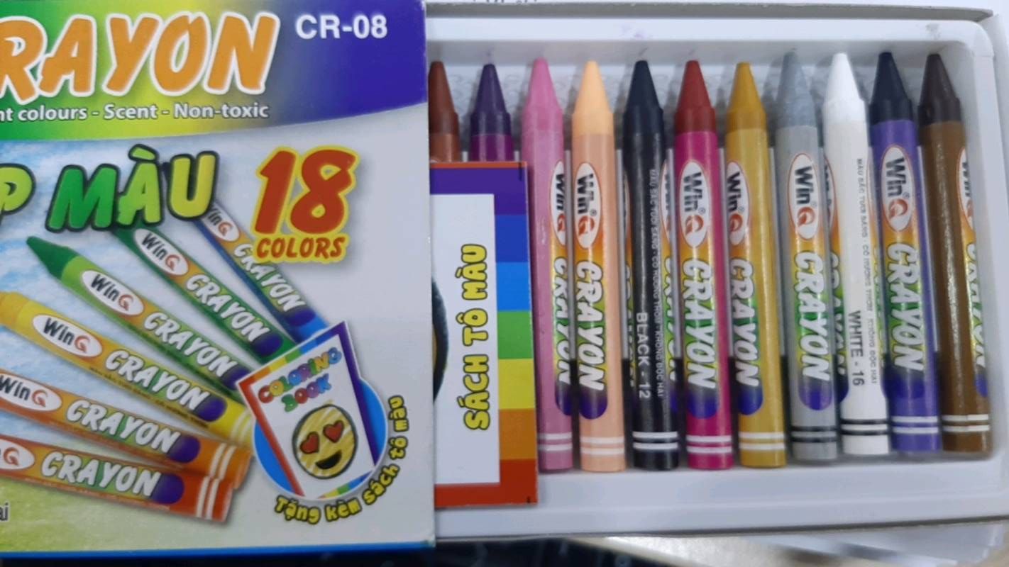 Bút sáp màu thơm 12 màu CR-07/18 màu WINQ CR-08