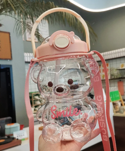 Bình nước con gấu 1000ml, bình đựng nước cute