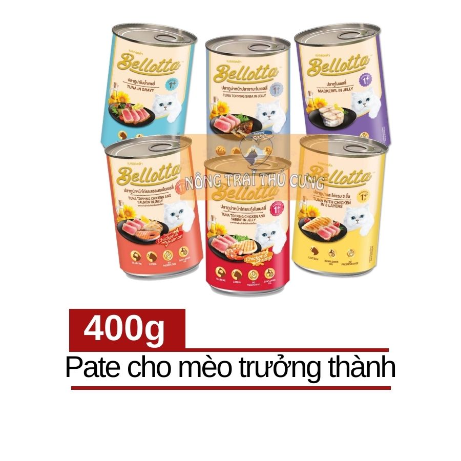 Pate Cho Mèo Bellotta Lon 400g - [Nông Trại Thú Cưng]