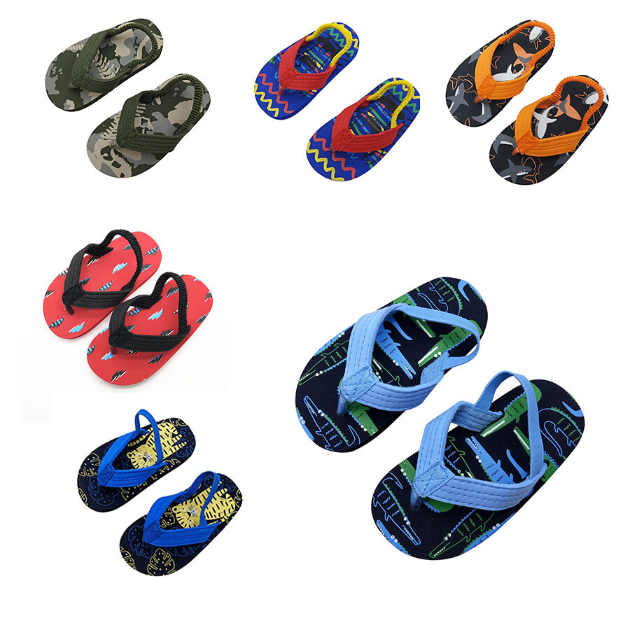 boy flip flops with back strap