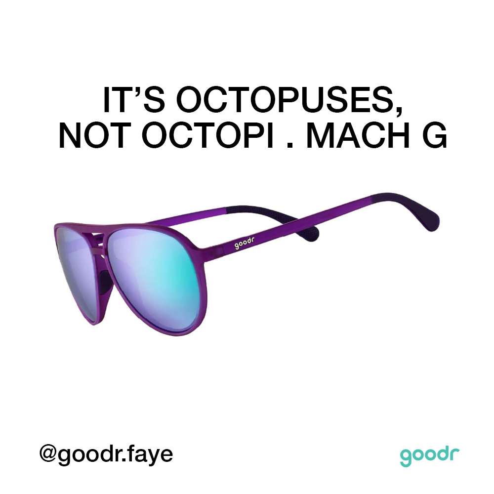 Goodr MACH G Polarized Sunglasses . It's Octopuses, Not Octopi Lazada