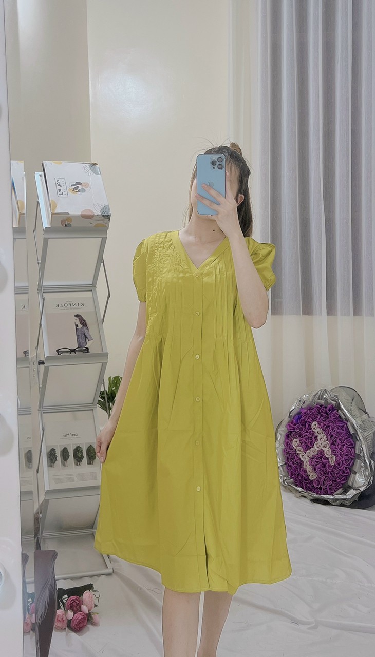 Đầm bầu babydoll Bigsize-váy bầu đẹp dáng suông đuôi cá xinh