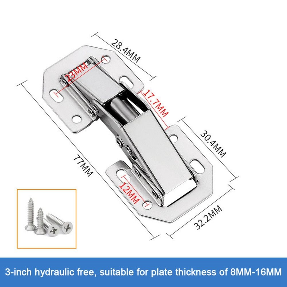 BGTDWU Stainless Steel Cabinet Door Hinges Hydraulic No Punching Door ...