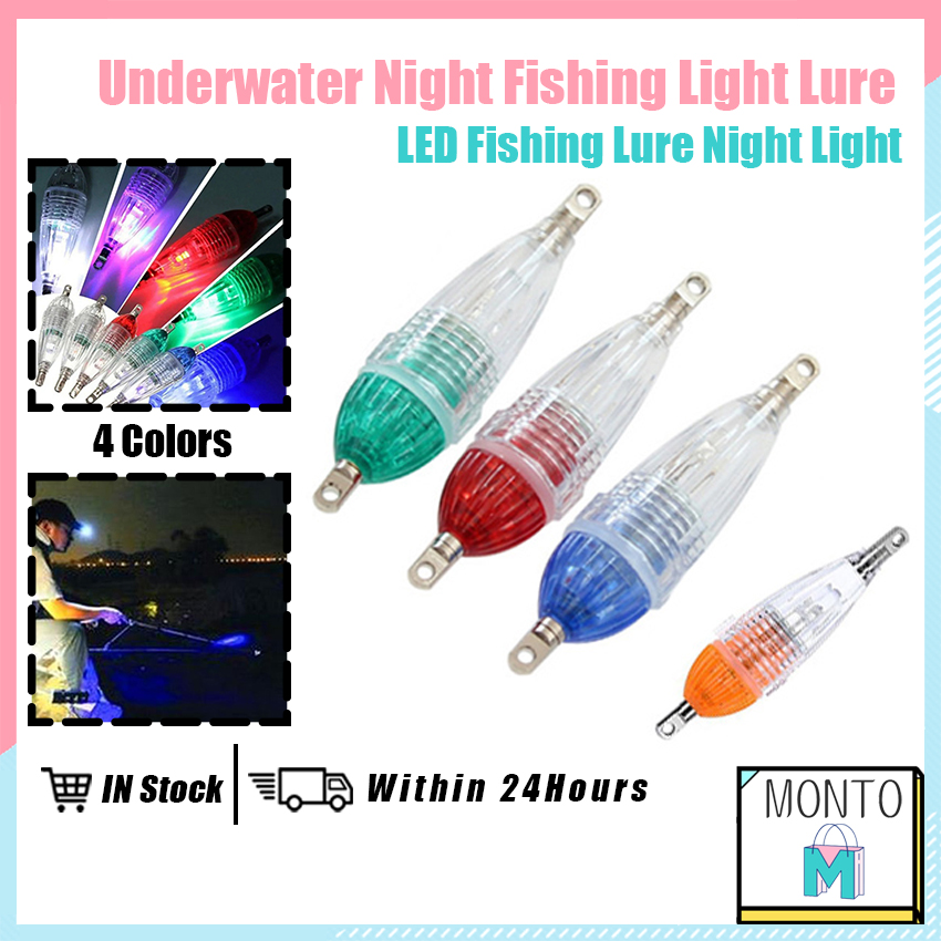 Colorful Fishing Lure Night Light Mini LED Battery Powered Glow Underwater  Attractive Fishing Light