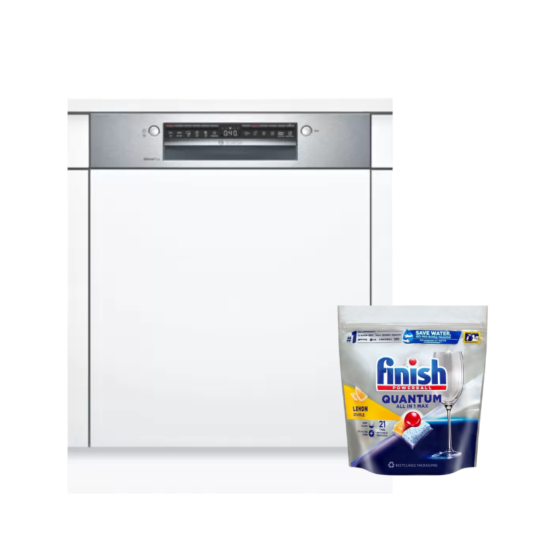 Bosch Series 4 Semiintegrated Builtin Dishwasher 60 cm Stainless
