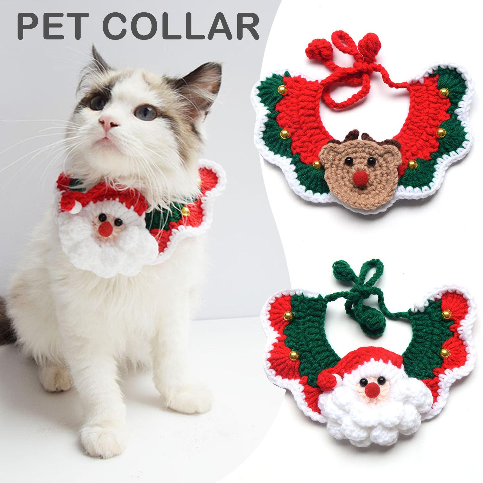 Christmas Wool Pet Collar Santa Elk Cat Saliva Towel Pet Supplies Dog thumbnail