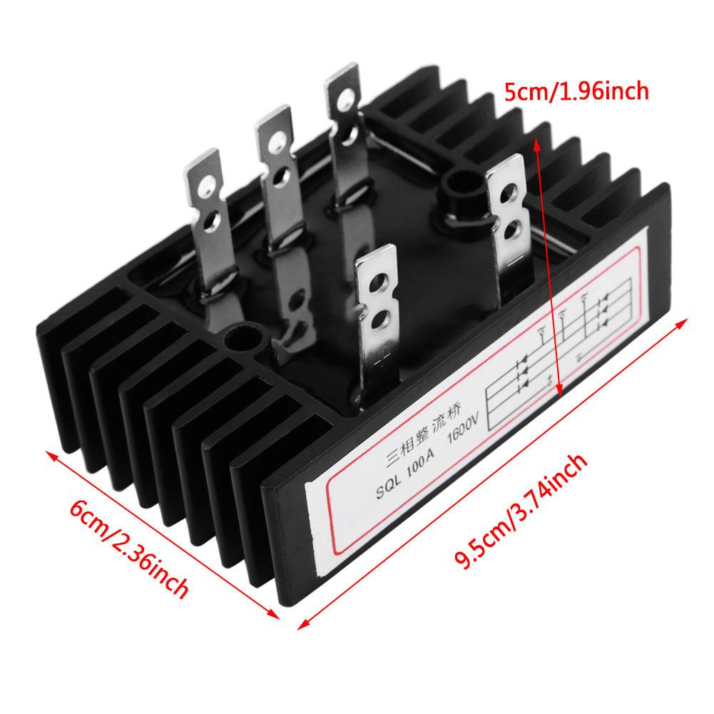 Rectifier Three Phase Rectifier Diode Good Heat Dissipation for Relay Microcontroller Transistor Electric Motor