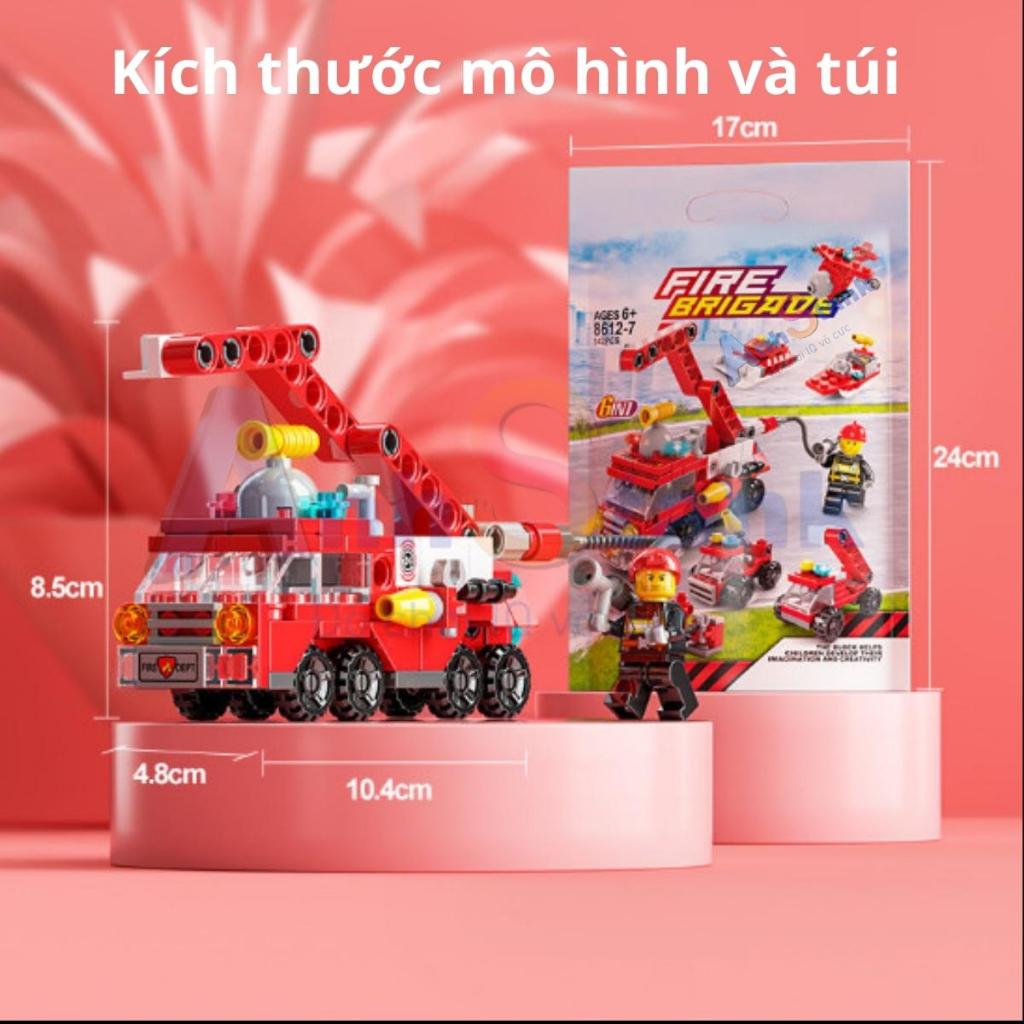Đồ chơi lắp ráp xe Cứu hỏa 147 chi tiết