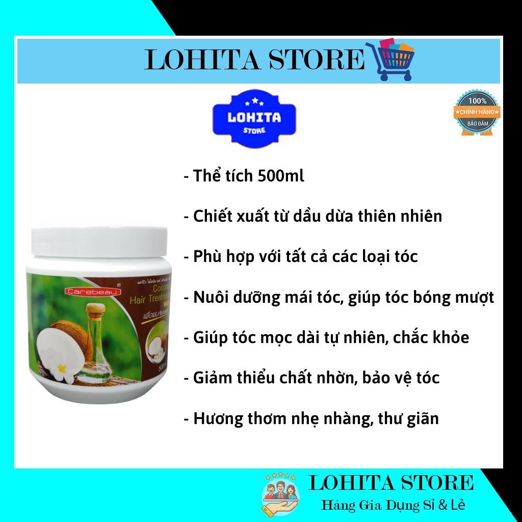 Ủ Tóc Dừa Non Thái Lan CareBeau 500ml