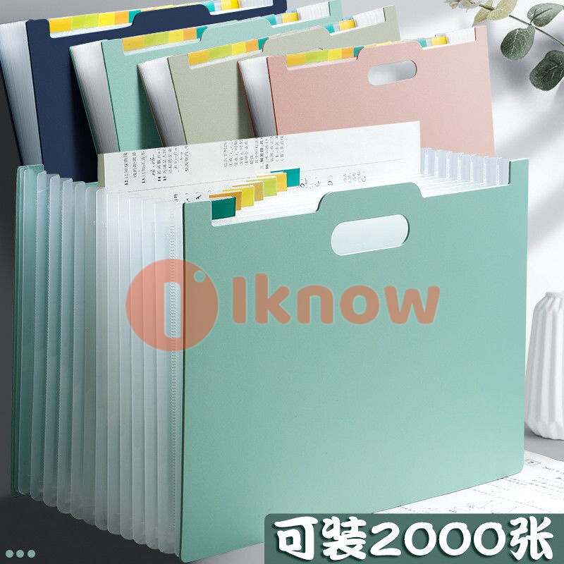 Expanding File Folder, 13 Pocket Accordion File Folder Document Organizer, Desktop Accordion Folders Letter A4 Paper Document Storage Organizer