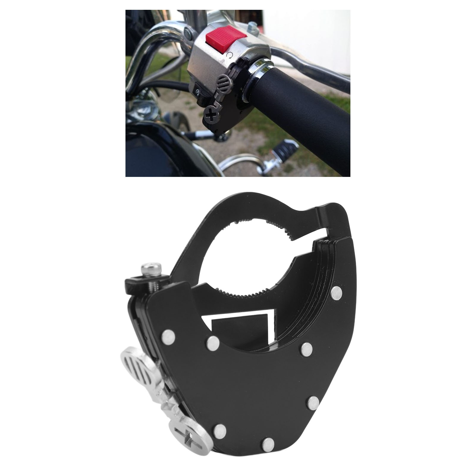 Universal Motorcycle Throttle Lock Thumb Driven Black Adjustable Rustproof Motorcycle Control Throttle Assist for Motorcycles