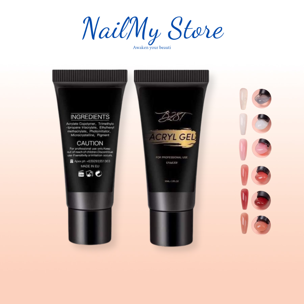 Gel gôm đắp nối móng úp B281 tuýp 30ml