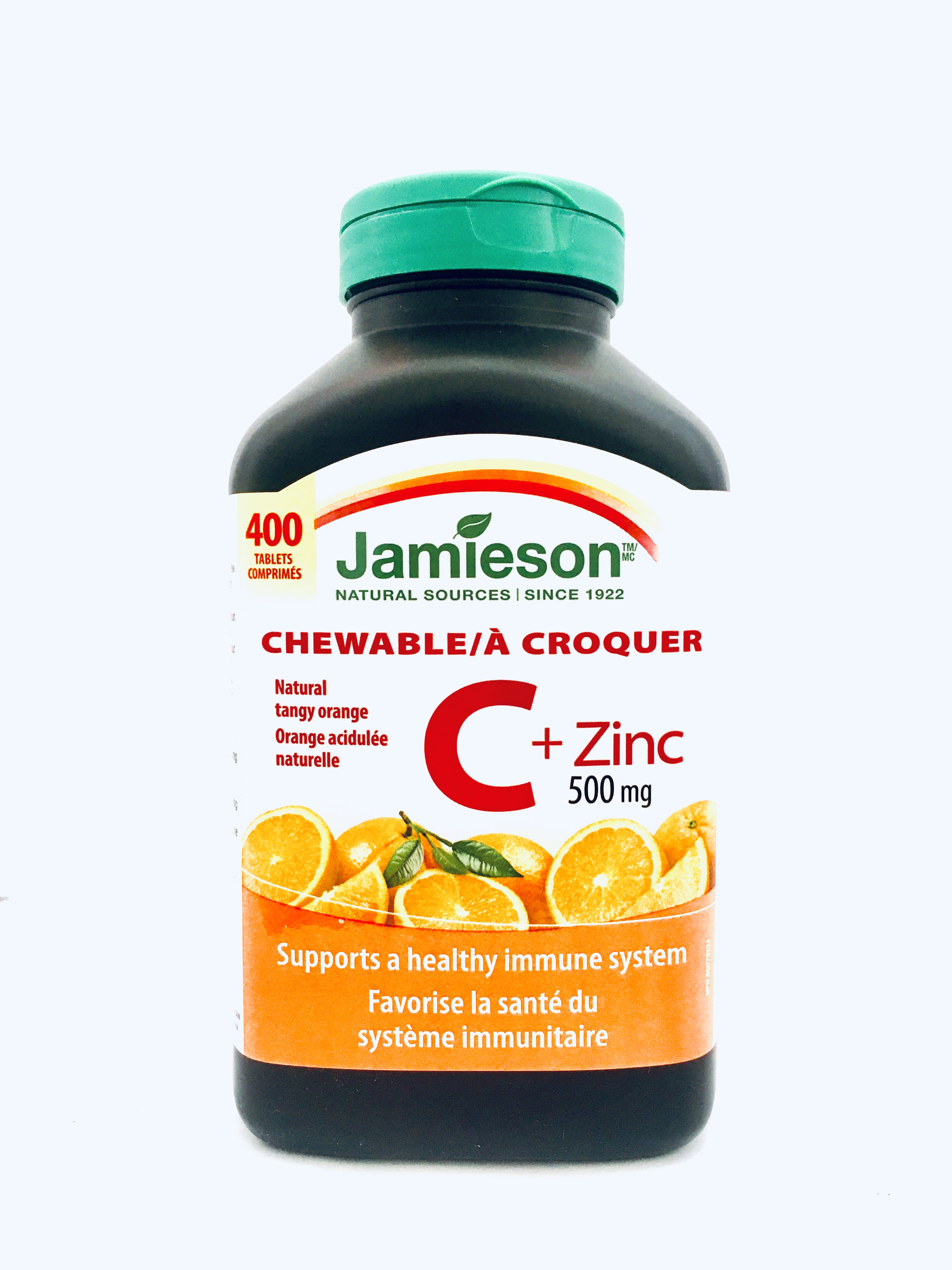 Jamieson Vitamin C + Zinc 500 mg ( chewable ) 400 tablets FROM CANADA