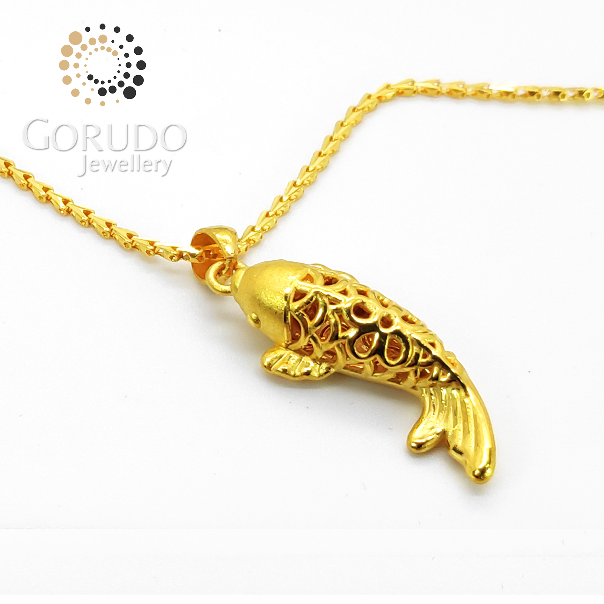Gorudo Jewellery 999 Pure Gold Koi Fish Pendant Lazada Singapore