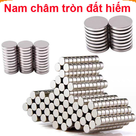 Nam châm đất hiếm tròn không lỗ siêu hút ||