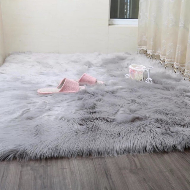 Thảm Lông Dài Màu Xám Lông Dài - Thảm Lông Chụp Hình Và Chụp Hình