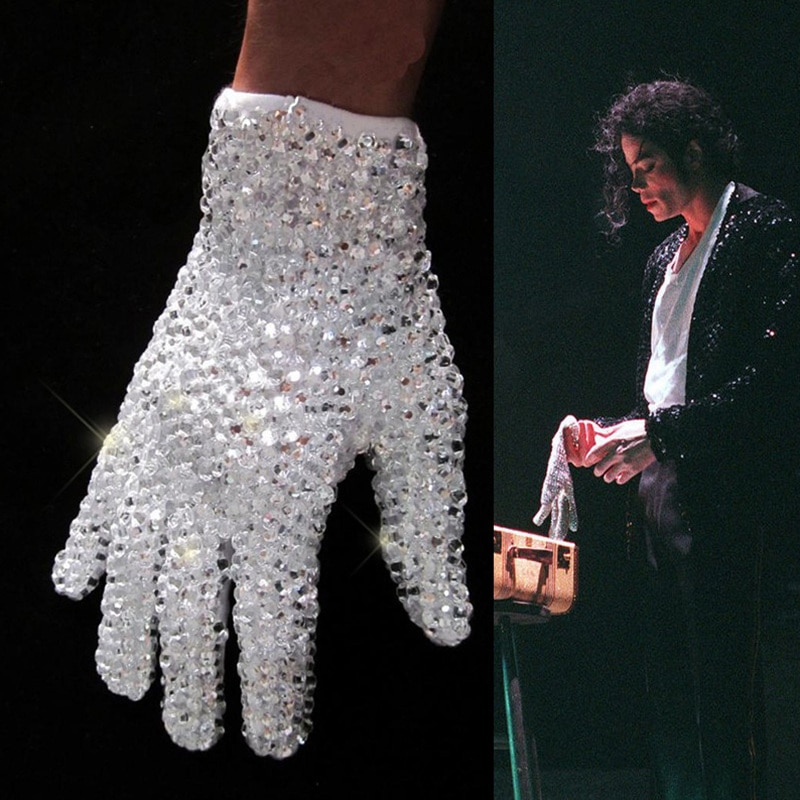 Yingke Mj Michael Jackson Ultimate Collection Crystal Glove Handmade100% Single Side