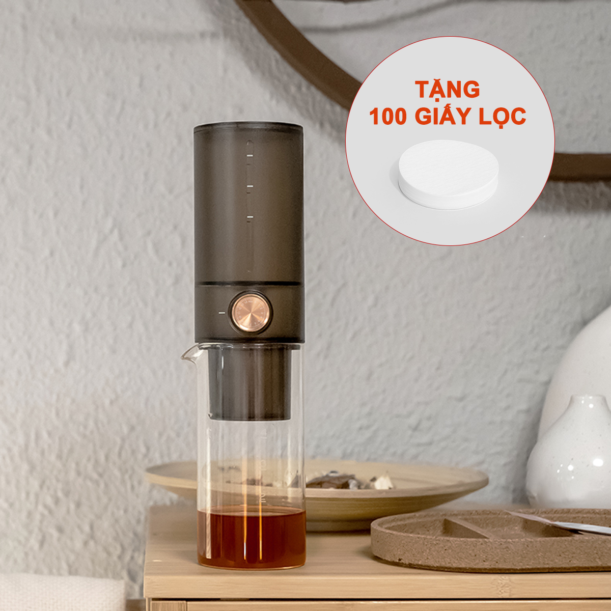 Bình pha cà phê lạnh Cold Drip nhỏ giọt cao cấp Timemore - Ice Dripper Set Matt Timemore