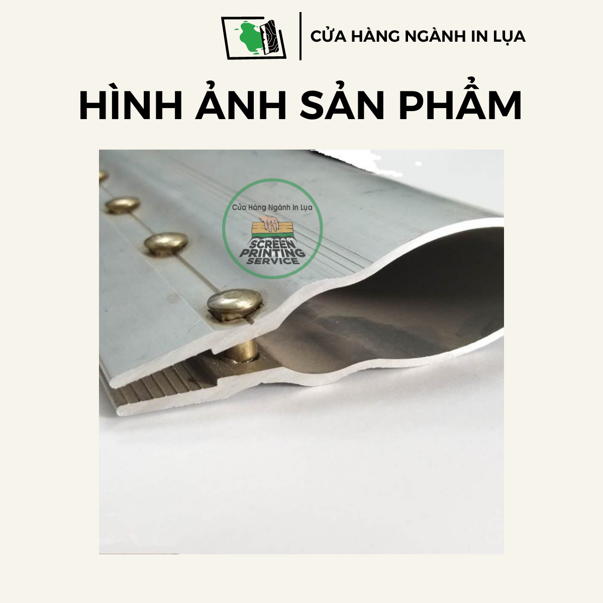 Cán nhôm in lụa dùng để gắn, lắp lưỡi dao gạt mực in lụa
