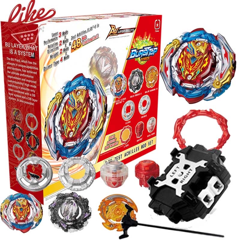 Bộ con quay đồ chơi beyblade burst b-201 zest achilles b201 b184 lr launcher beylauncher beyblade burst