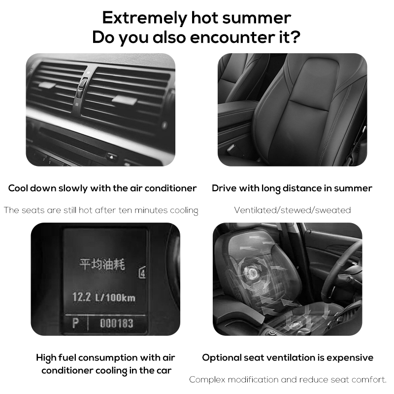 【In-Demand Item】 Portable Car Seat Fan for Front Rear Seat Passenge USB ...