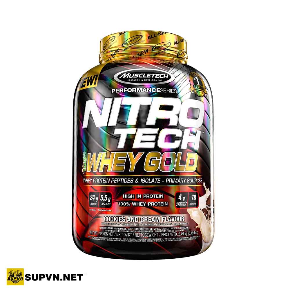 Nitro Tech 100% Whey Gold 5.5 Lbs - Sữa tăng cơ Muscletech nitrotech whey gold