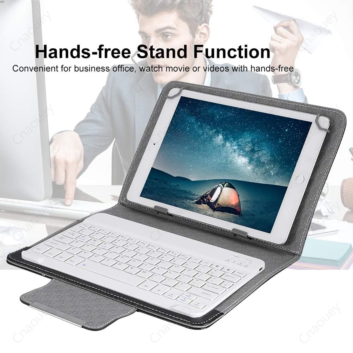 Keyboard Case for 7 8 9 10.1 inch Universal Tablet PU Leather Tablet Stand Cover for Android iPad Samsung Huawei Lenovo Funda