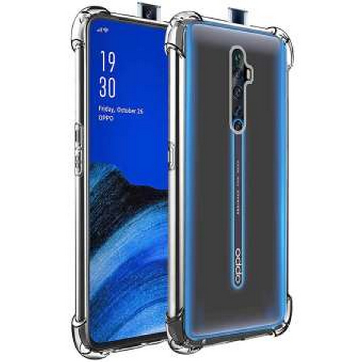 Oppo Reno 2F Back Cover Transparent Extra Bumper Anti Shock Soft Crystal Clear Case For Reno 2F
