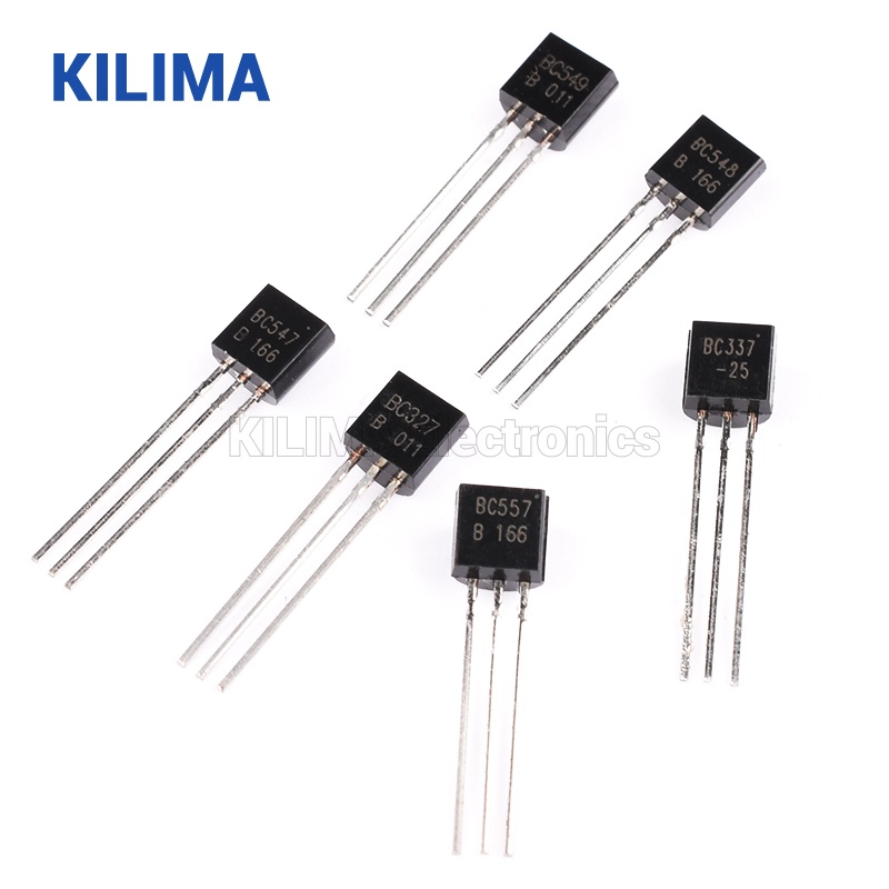 50pcs original transistor bc327 bc337 bc517 bc546 bc547 bc548 bc549 bc550 bc556 bc557 bc558 a1015 c1815 c945 npn