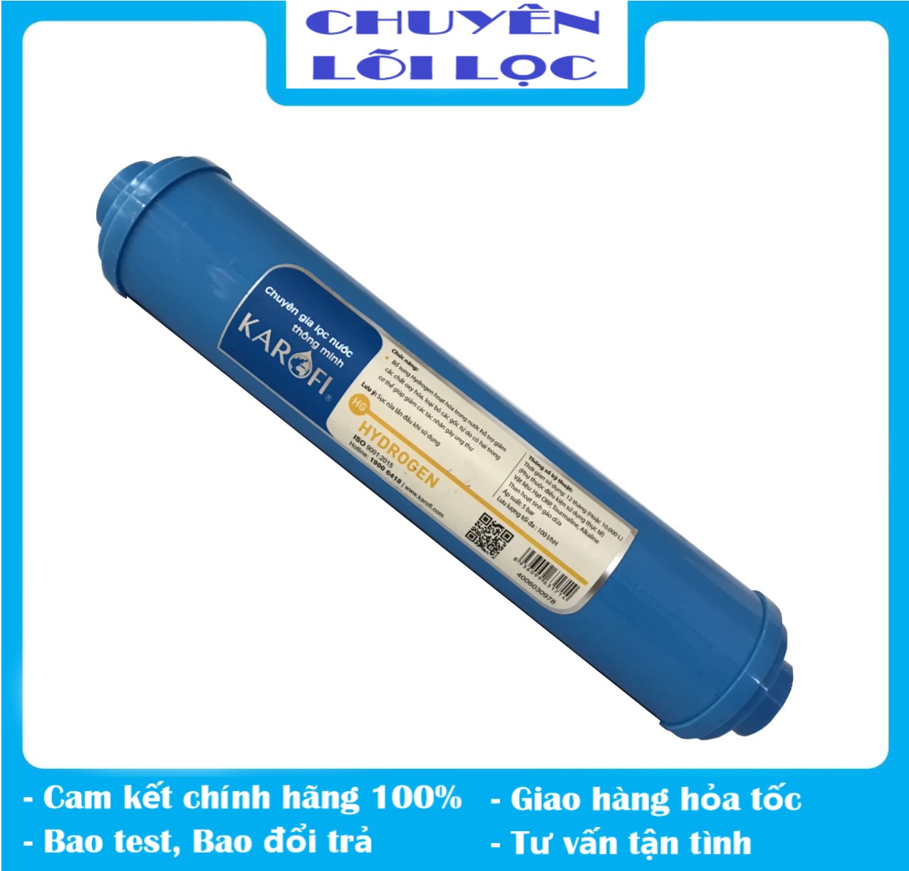 Đầy đủ lõi lọc nước karofi chính hãng - lõi lọc thô 123, màng ro dupont, ro hàn quốc, ro purifim usa, t33, mineral, hồng ngoại xa, alkaline, hydrogen, nano