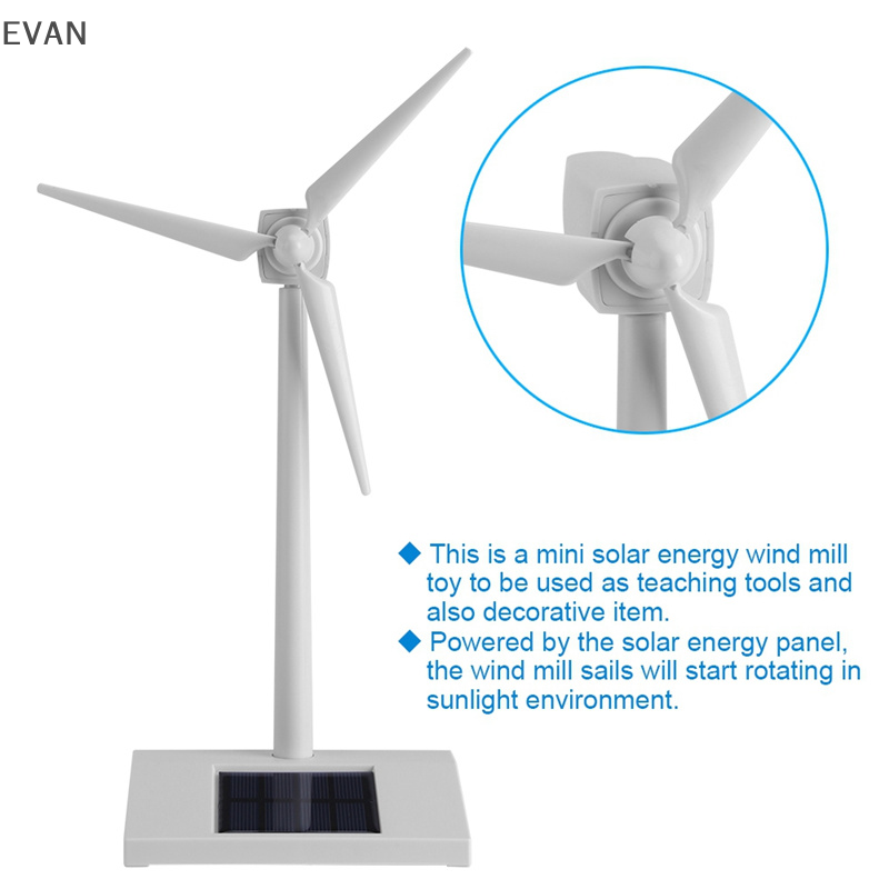 EVAN Bộ mô hình cối xay gió chạy bằng năng lượng mặt trời đồ chơi cối xay gió điện tử trang trí trang trại giáo dục tự làm cho trẻ em