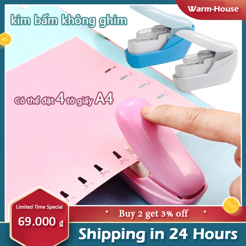 【Còn Hàng】 Kim Bấm Không Ghim, Văn Phòng Phẩm HỌC SINH, Dụng Cụ Bấm Tài Liệu Văn Phòng, Kim Bấm Không Ghim, Tiết Kiệm Sức Lao Động