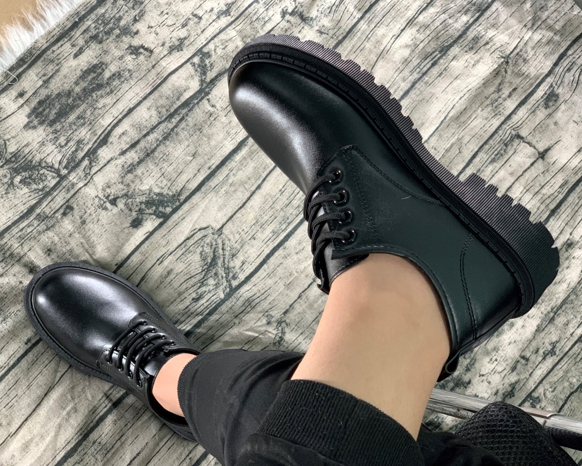 Giày Bốt dr martens thấp cổ tăng chiều cao 5 cm mã DAT