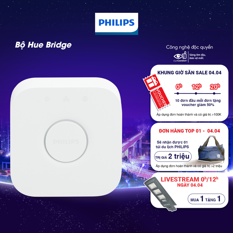 Điều khiển trung tâm Philips Hue Bridge