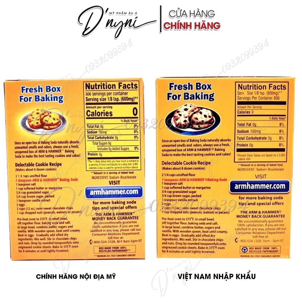 Bột Baking Soda Mỹ 454g Đa Công Dụng