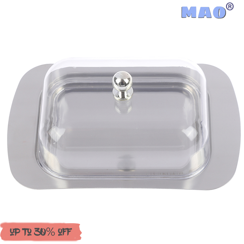 Maoyuanxing Butter Dish Box Container Cheese Bread Storage Tray With See-through Lid