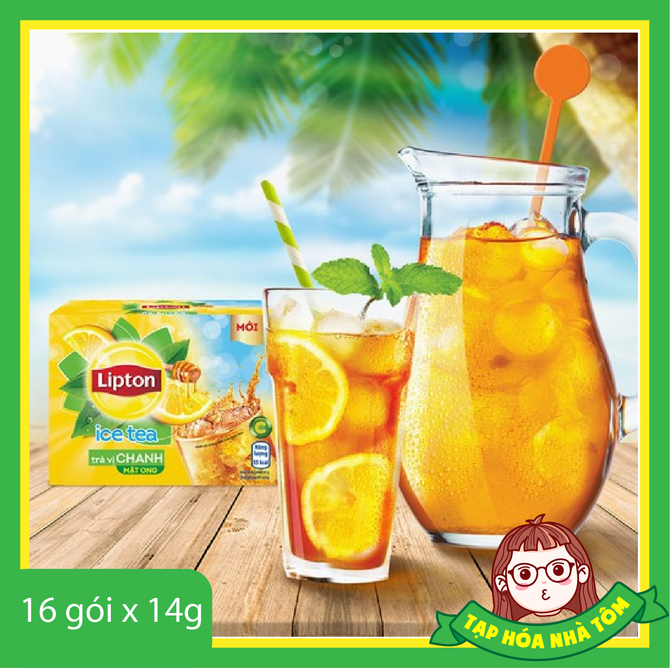 Trà hòa tan LIPTON CHANH MẬT ONG (14G X 16 GÓI)