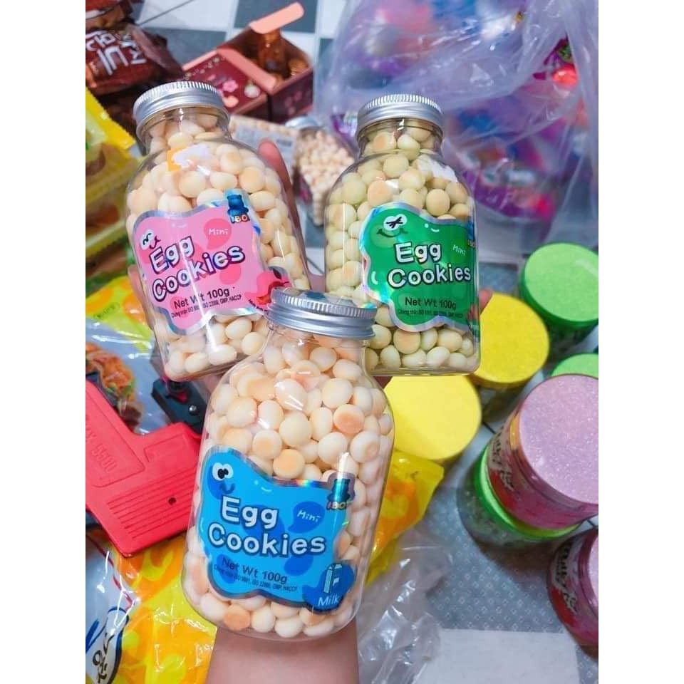 Bánh men bi trứng mini I.B.O 100g (dạng hũ có nắp đậy - date 02/2023)