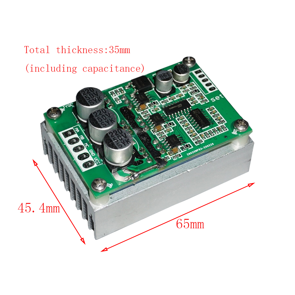 Dc 12-36v 500w bộ điều khiển tốc độ động cơ dòng điện một chiều không có hội trường không chổi than ổ đĩa 15a về phía trước và ngược lại công suất cao pwm bộ điều khiển không chổi than