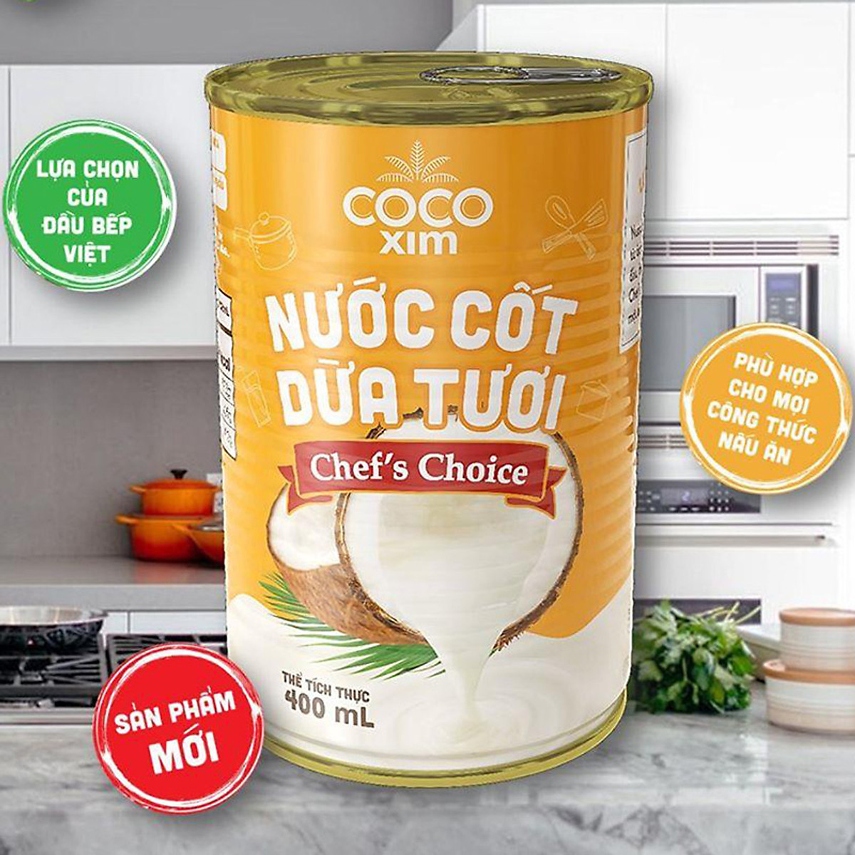 Lon nước cốt dừa tươi Cocoxim Chef's Choice 400ml