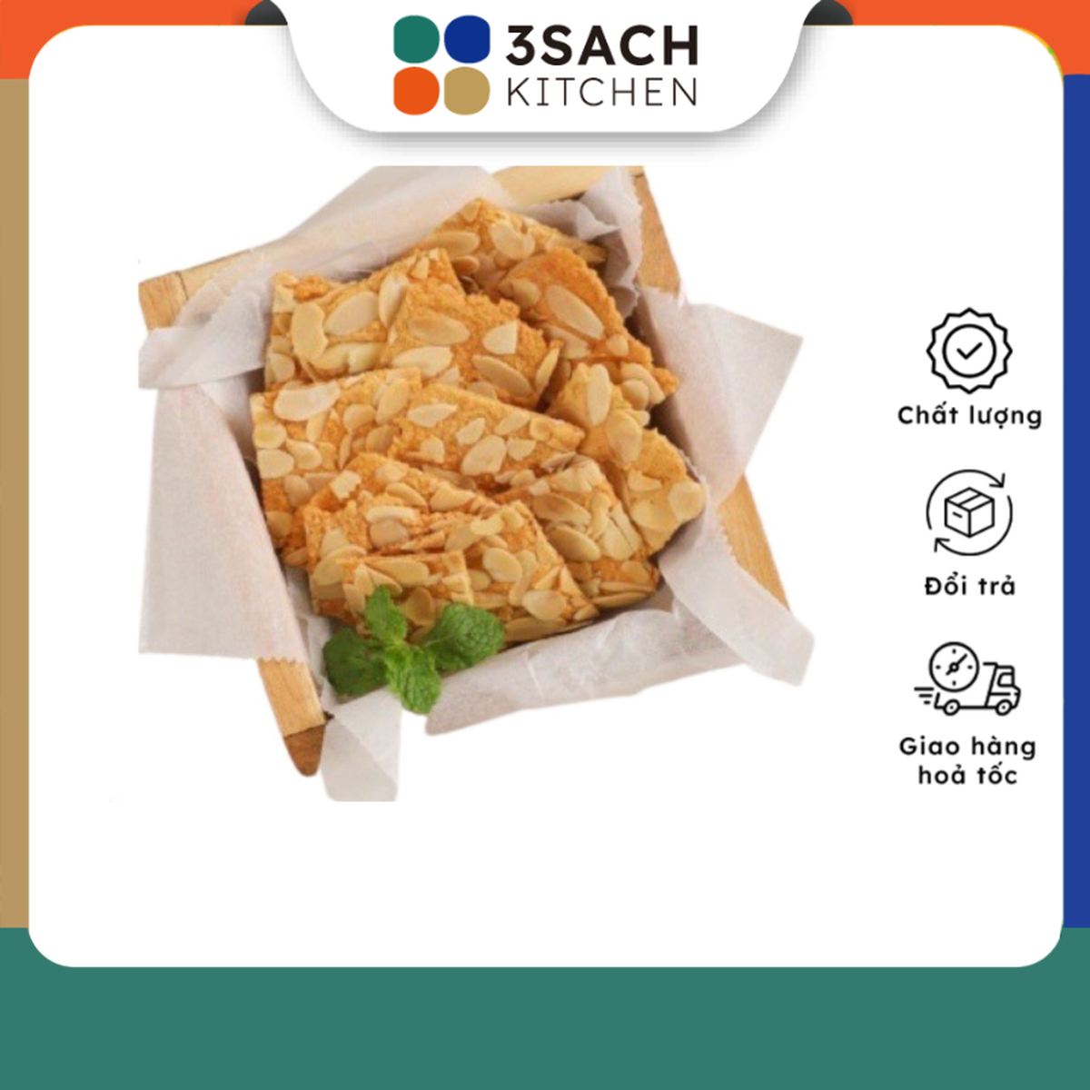 Bánh Ngói Hạnh Nhân 3Sach Kitchen (Gói 115gr)