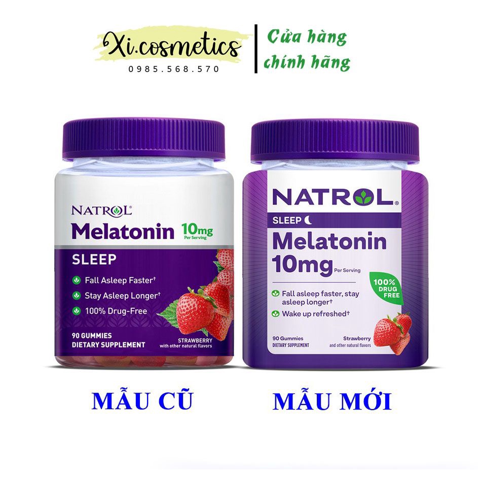 [ Date 2025 ] Kẹo Dẻo Ngủ Ngon Melatonin Natrol Gummies 10mg