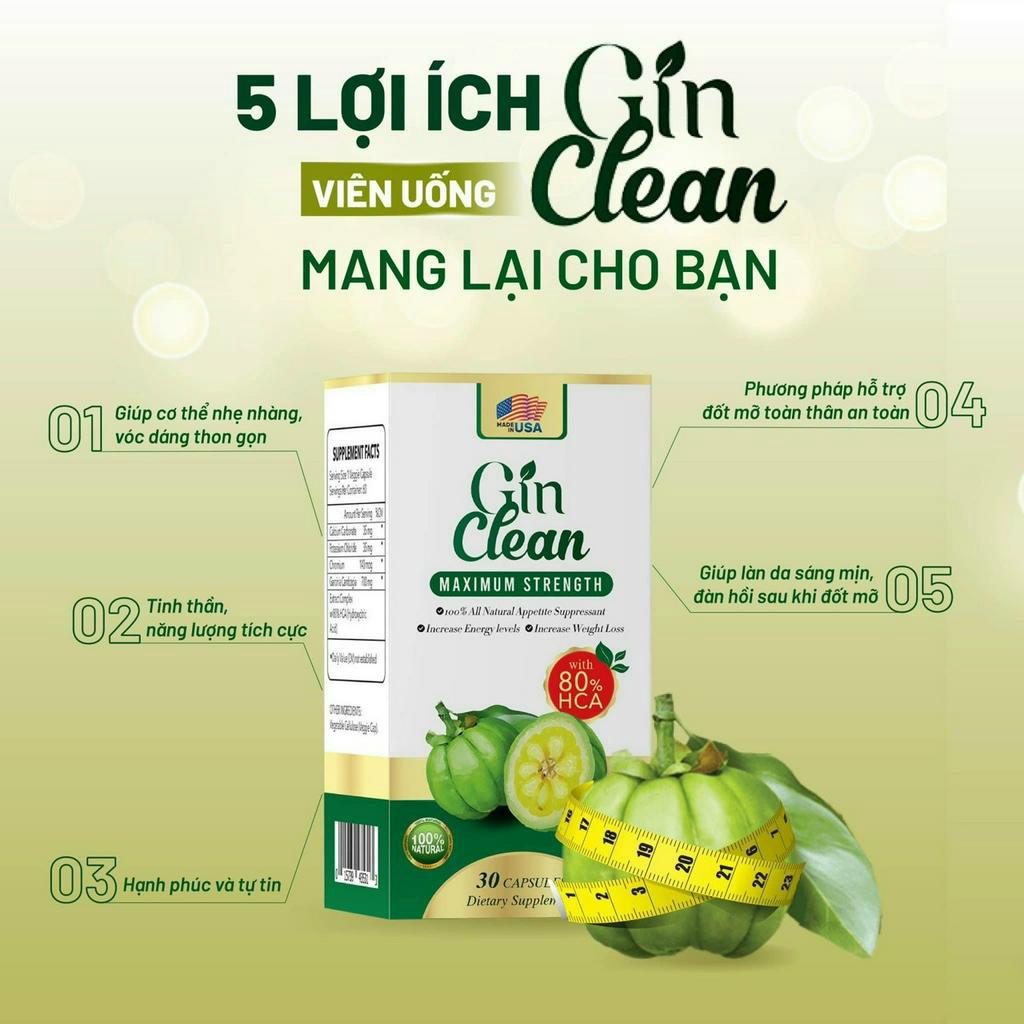 Viên uống giảm cân siết cơ tan mỡ cấp tốc gin clean maximum strength 30 viên chính hãng mỹ - sản phẩm cực kì chất lượng, đảm bảo sử dụng ưng ý, được ưa thích trên thị trường hiện nay, ủng hộ shop nhé