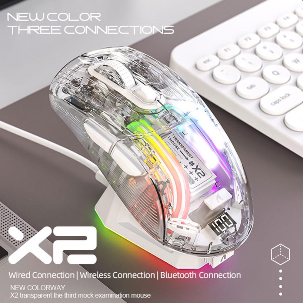 Chuột chơi game không dây Lighting RGB 3 chế độ chuột có dây Bluetooth tương thích 5.0/2.4G/USB-C cho máy tính xách tay Máy tính để bàn