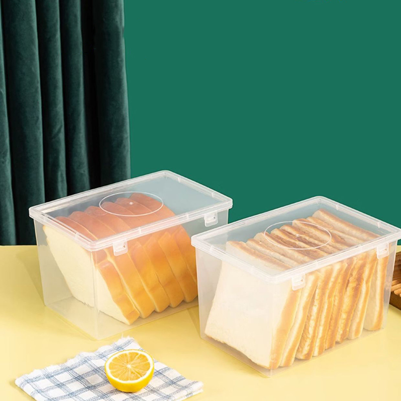 Bread Container Storage Box Dispenser Transparent With Cover Case Toast Cake Containers Airtight Box Bread Storage Box Home Tool. 