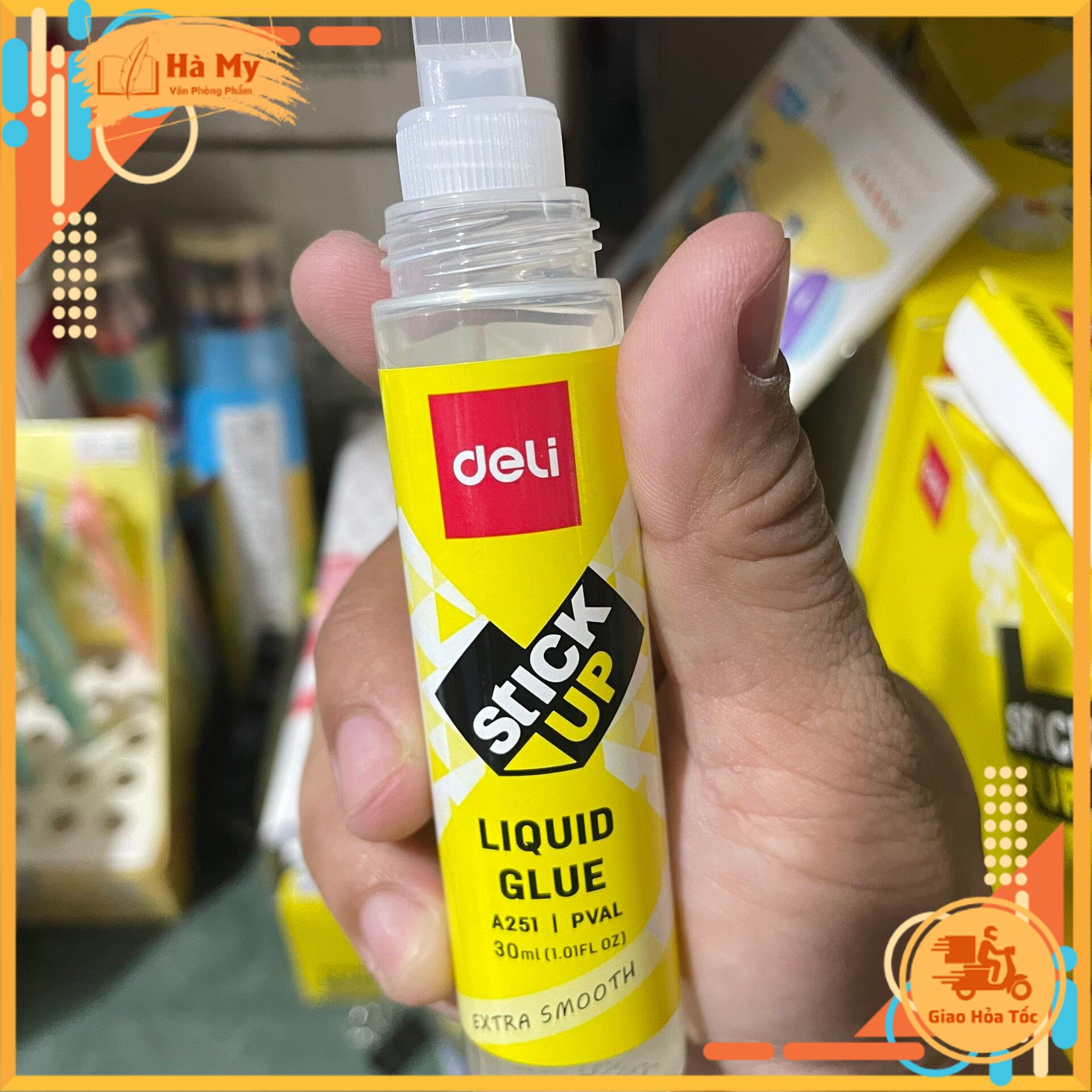 Combo 5 Chai Hồ Nước Deli Hồ dán thủ công, dán giấy siêu chắc 30ml - A251