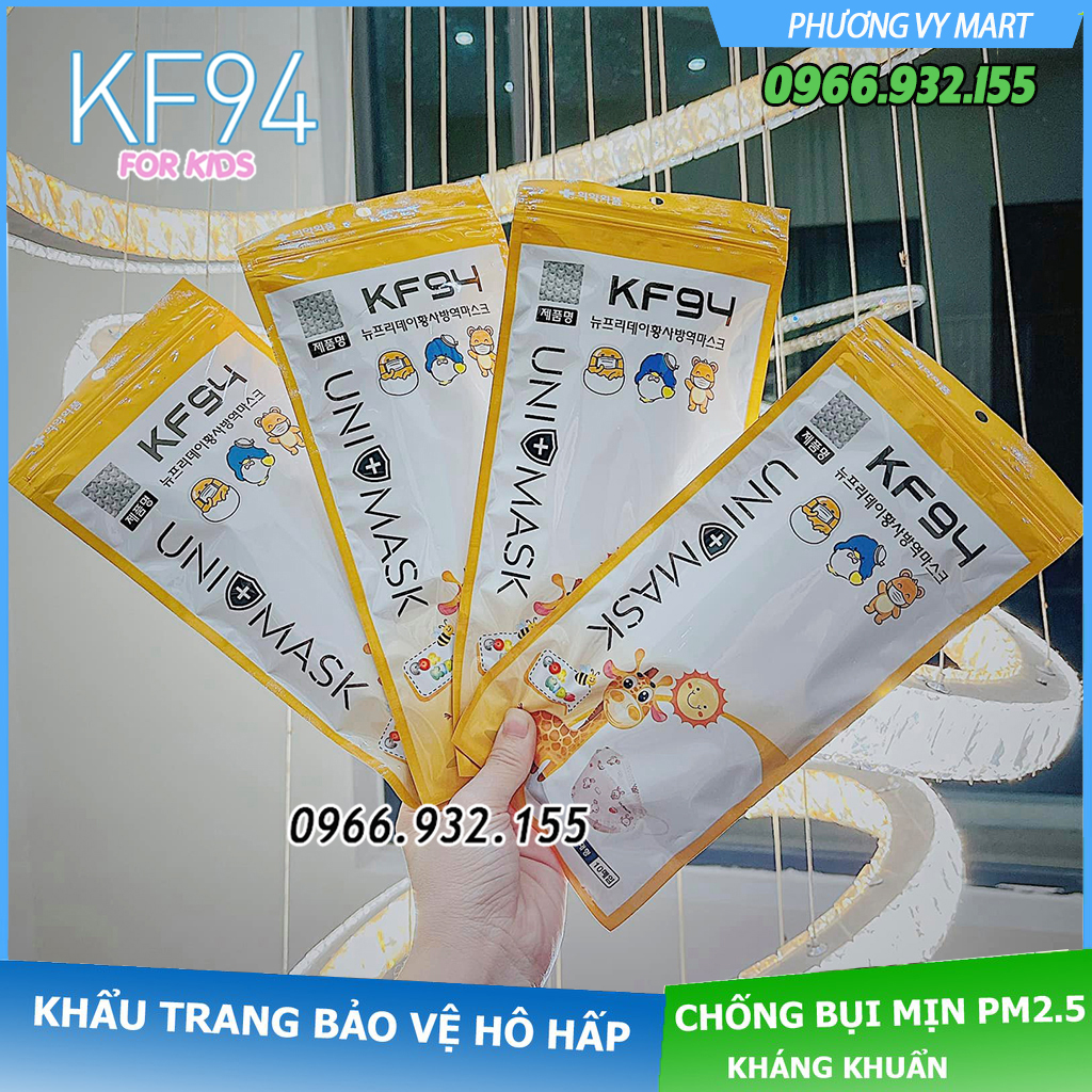 Set 20 chiếc khẩu trang trẻ em 4 lớp KF94 UNI MASK