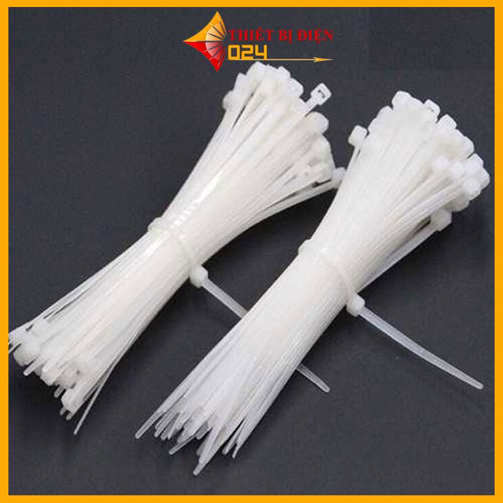 Gói 500 dây thít, dây buộc 4x200mm trắng