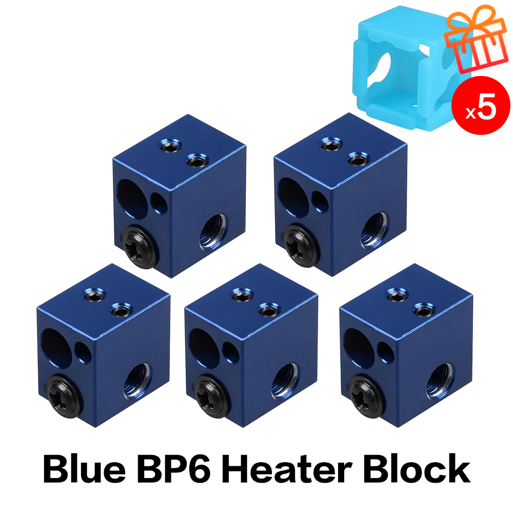 【Customer favorite】XCR 3D Printer Parts Aluminium Heater Block for E3D V6 J-head Hotend Extruder Nozzle V5 BP6 NV6 Volcano Heating Block 5/10pcs. 