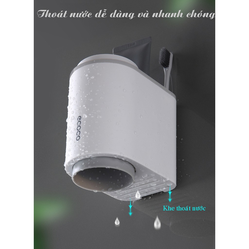 Kệ để Bàn Chải Kem Đánh Răng Ecoco Mini dán cường lực siêu chắc